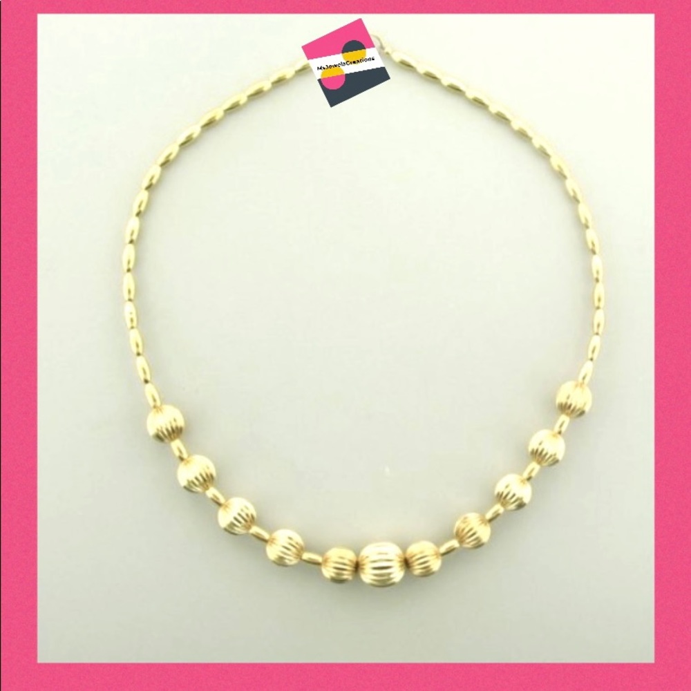 14kt gold filled beaded handmade necklace